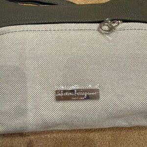 Salvatore Ferragamo Two-Tone cosmetic bag